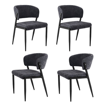 Artiss Dining Chairs Set of 4 Linen Fabric Soft Upholstered Chairs Charcoal DINC-KJ-7016-CHX4
