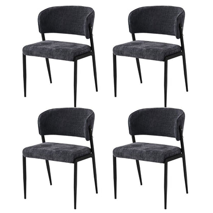 Artiss Dining Chairs Set of 4 Linen Fabric Soft Upholstered Chairs Charcoal DINC-KJ-7016-CHX4