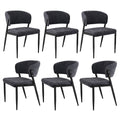 Artiss Dining Chairs Set of 6 Linen Fabric Soft Upholstered Chairs Charcoal