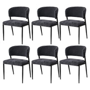 Artiss Dining Chairs Set of 6 Linen Fabric Soft Upholstered Chairs Charcoal