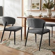Artiss Dining Chairs Set of 2 Linen Fabric Soft Upholstered Chairs Grey