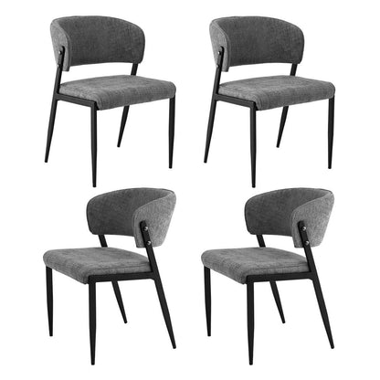 Artiss Dining Chairs Set of 4 Linen Fabric Soft Upholstered Chairs Grey DINC-KJ-7016-GYX4