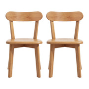 Artiss 2x Dining Chairs Wooden Kitchen Accent Chair Cafe Lounge Rubber Wood DINC-L-RUB-WDX2