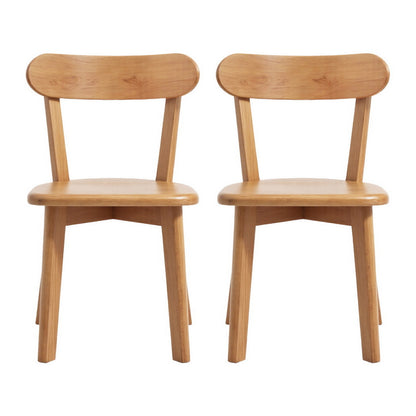 Artiss 2x Dining Chairs Wooden Kitchen Accent Chair Cafe Lounge Rubber Wood DINC-L-RUB-WDX2
