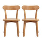 Artiss 2x Dining Chairs Wooden Kitchen Accent Chair Cafe Lounge Rubber Wood DINC-L-RUB-WDX2