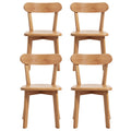 Artiss 4x Dining Chairs Wooden Kitchen Accent Chair Cafe Lounge Rubber Wood DINC-L-RUB-WDX4