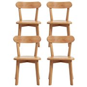 Artiss 4x Dining Chairs Wooden Kitchen Accent Chair Cafe Lounge Rubber Wood DINC-L-RUB-WDX4