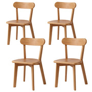 Artiss 4x Dining Chairs Wooden Kitchen Accent Chair Cafe Lounge Rubber Wood DINC-L-RUB-WDX4