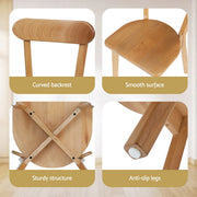 Artiss 4x Dining Chairs Wooden Kitchen Accent Chair Cafe Lounge Rubber Wood DINC-L-RUB-WDX4