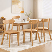 Artiss 4x Dining Chairs Wooden Kitchen Accent Chair Cafe Lounge Rubber Wood DINC-L-RUB-WDX4