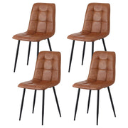 Artiss 4x Dining Chairs Retro PU Leather Kitchen Lounge Cafe Accent Chair Brown DINC-MO-BC002-BRX4