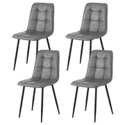 Artiss 4x Dining Chairs Retro PU Leather Kitchen Lounge Cafe Accent Chair Grey DINC-MO-BC002-GYX4