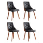 1 Set of 4 Artiss Dining Chairs Black PU DINC-TW-2004-PU-BKX4