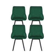 Artiss Dining Chairs Set of 4 Velvet Swivel Base Green DINING-B-C03-VEL-GNX4