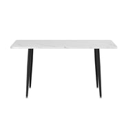 1.5M Artiss Dining Table Marble Effect DINING-B-TAB-MAR150-AB