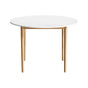 Artiss Dining Table Round White 108CM Diameter Demi DINING-C-TAB-01-WHWD