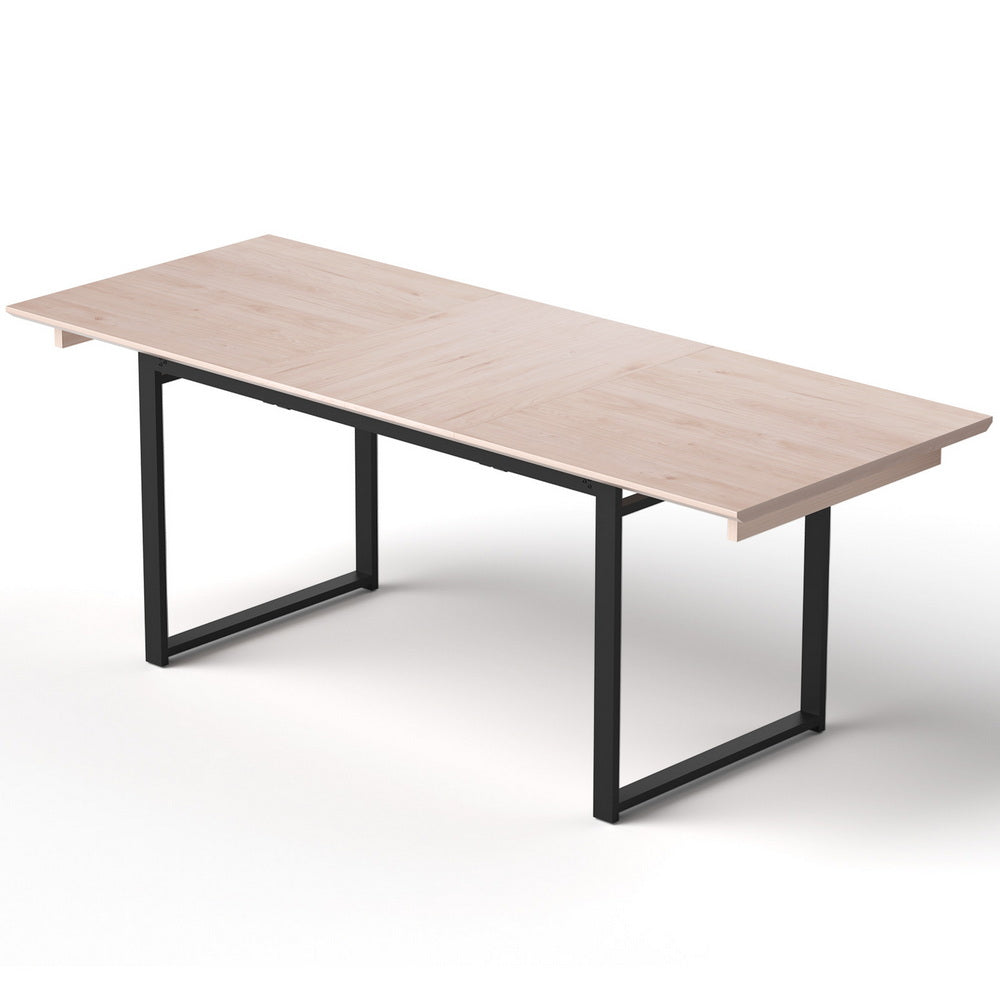 Artiss 2M Extendable Dining Table Kitchen Cafe Lounge Restaurant Tables Natural DINT-B-EXT-05-WD