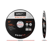 Giantz 100-Piece Cutting Discs 4" 100mm,Giantz 100pcs 4" Cutting Discs 100mm Angle Grinder Thin Cut Off Wheel DISC-CD-100MM-100P