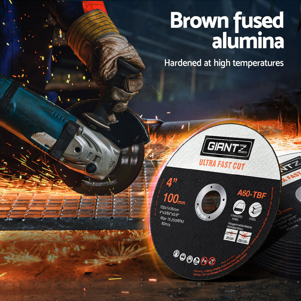Giantz 200-Piece Cutting Discs 4" 100mm,Giantz 200pcs 4" Cutting Discs 100mm Angle Grinder Thin Cut Off Wheel DISC-CD-100MM-200P