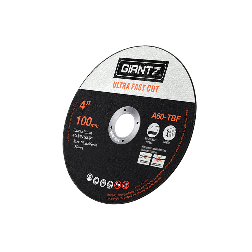 Giantz 25-Piece Cutting Discs 4" 100mm,Giantz 25pcs 4" Cutting Discs 100mm Angle Grinder Thin Cut Off Wheel DISC-CD-100MM-25P