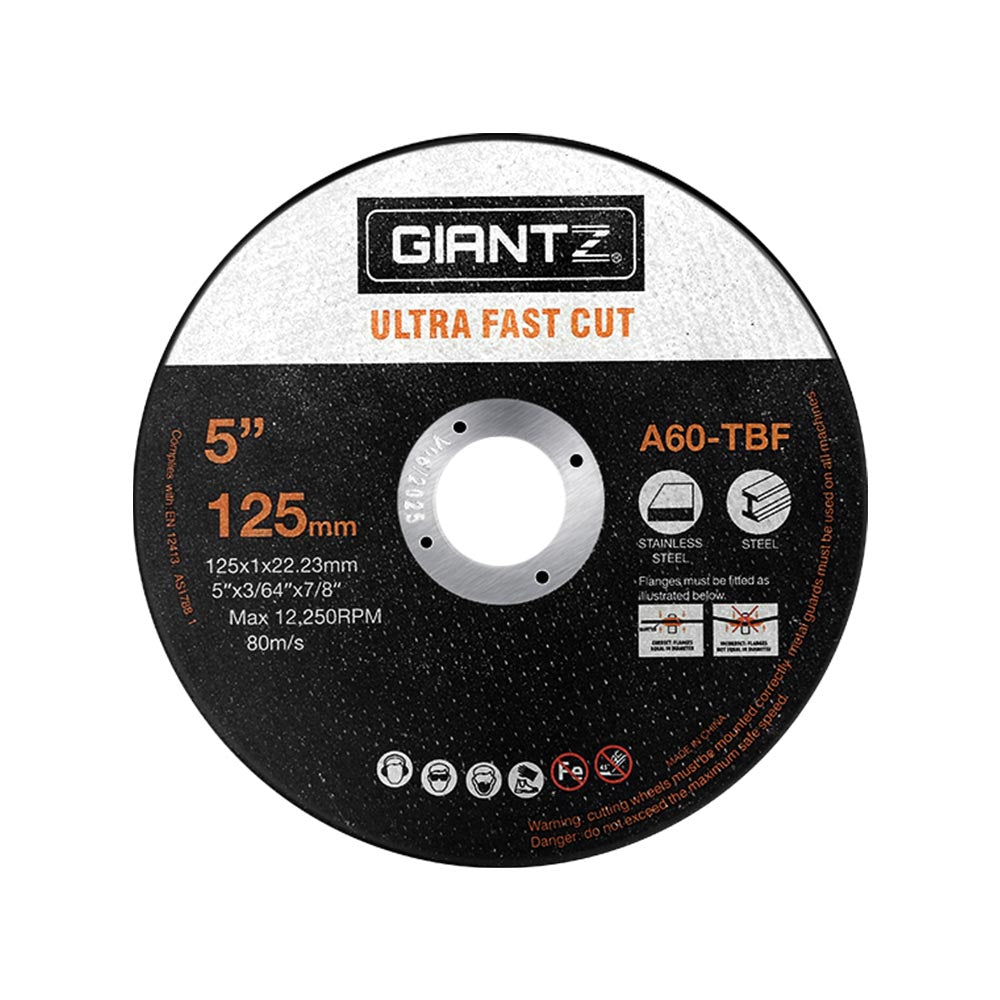 Giantz 100-Piece Cutting Discs 5" 125mm Angle Grinder Thin Cut Off Wheel Metal DISC-CD-125MM-100P