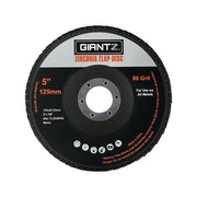 Giantz 100 PCS Zirconia Sanding Flap Disc 5" 125mm 80Grit Angle Grinding Wheel DISC-FD-125MM-80G-100P