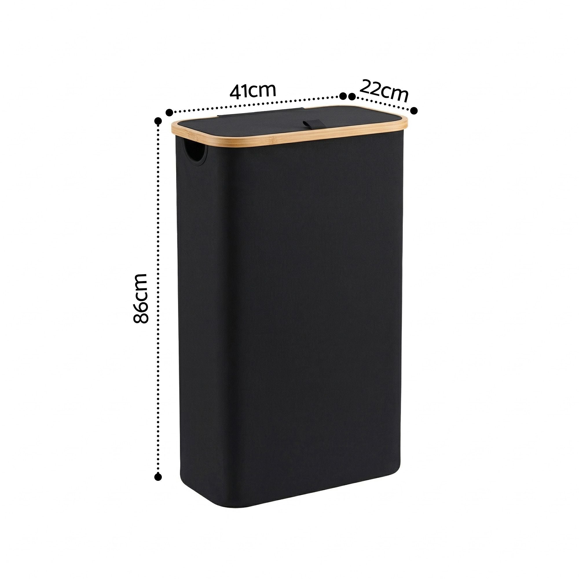 Artiss Laundry Basket with Removable Bag Foldable Black DIY-BATH-BK