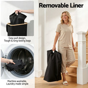 Artiss Laundry Basket with Removable Bag Foldable Black DIY-BATH-BK