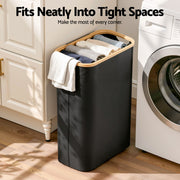Artiss Laundry Basket with Removable Bag Foldable Black DIY-BATH-BK