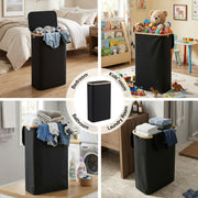 Artiss Laundry Basket with Removable Bag Foldable Black DIY-BATH-BK