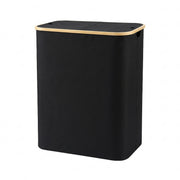 Artiss 2 Sections Laundry Basket with Removable Bags Foldable Black DIY-BATH-BK-2