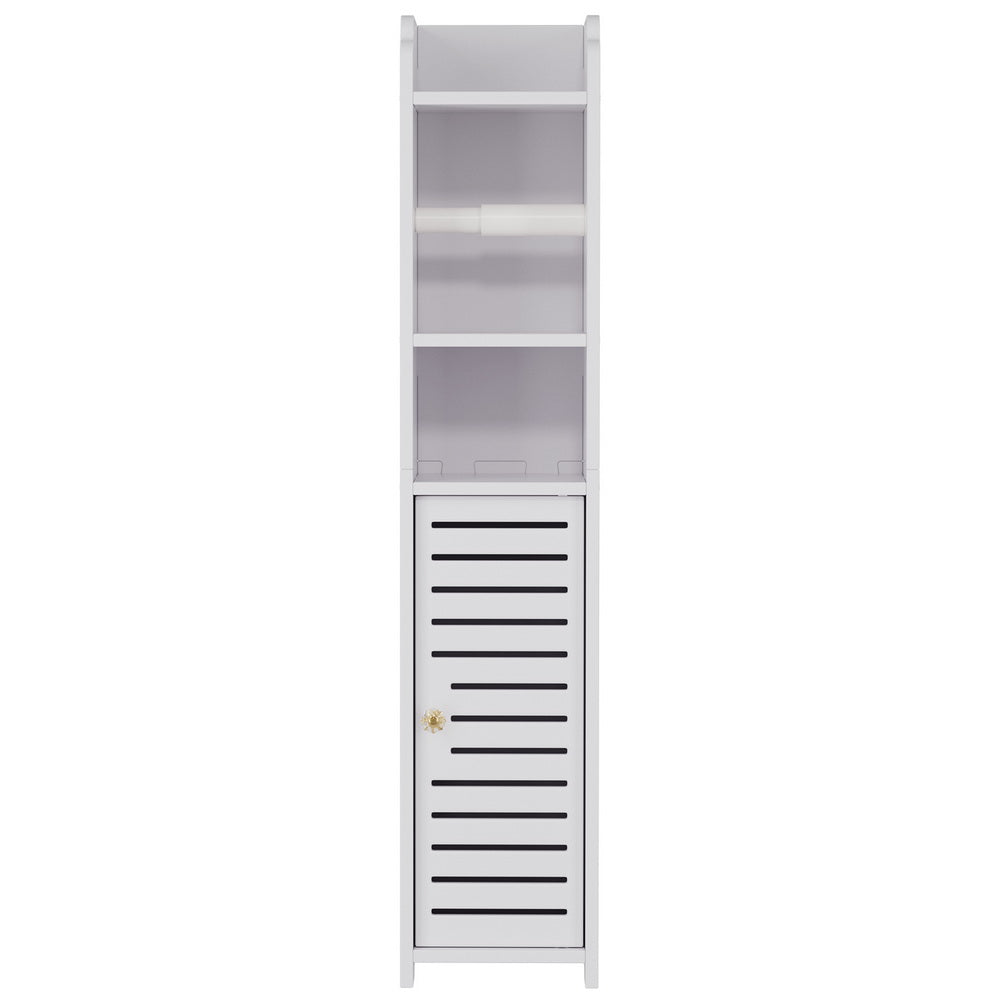 Artiss Bathroom Cabinet Toilet Roll Holder Tissue Organizer 3 Tier Floor Cabinet DIY-BATH-LVD01-WH