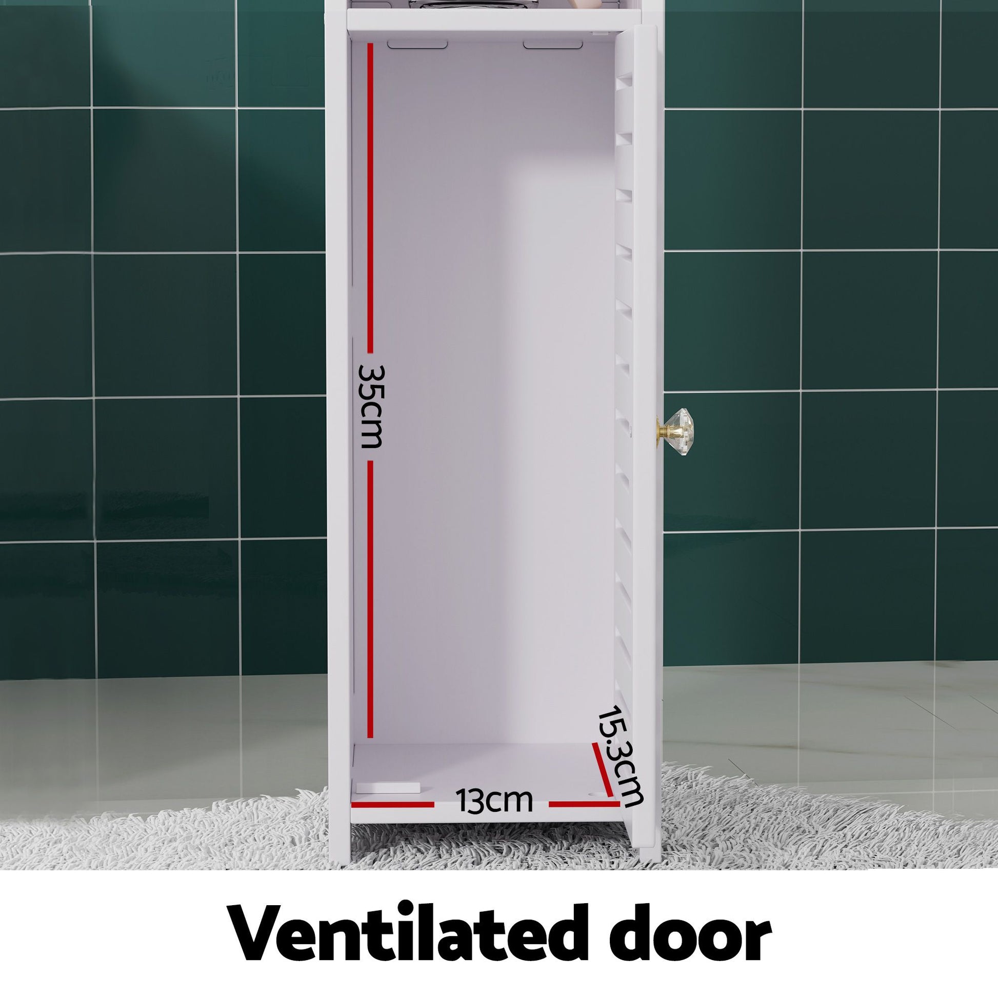 Artiss 2X Bathroom Cabinet Toilet Roll Holder 76cm DIY-BATH-LVD01-WHX2