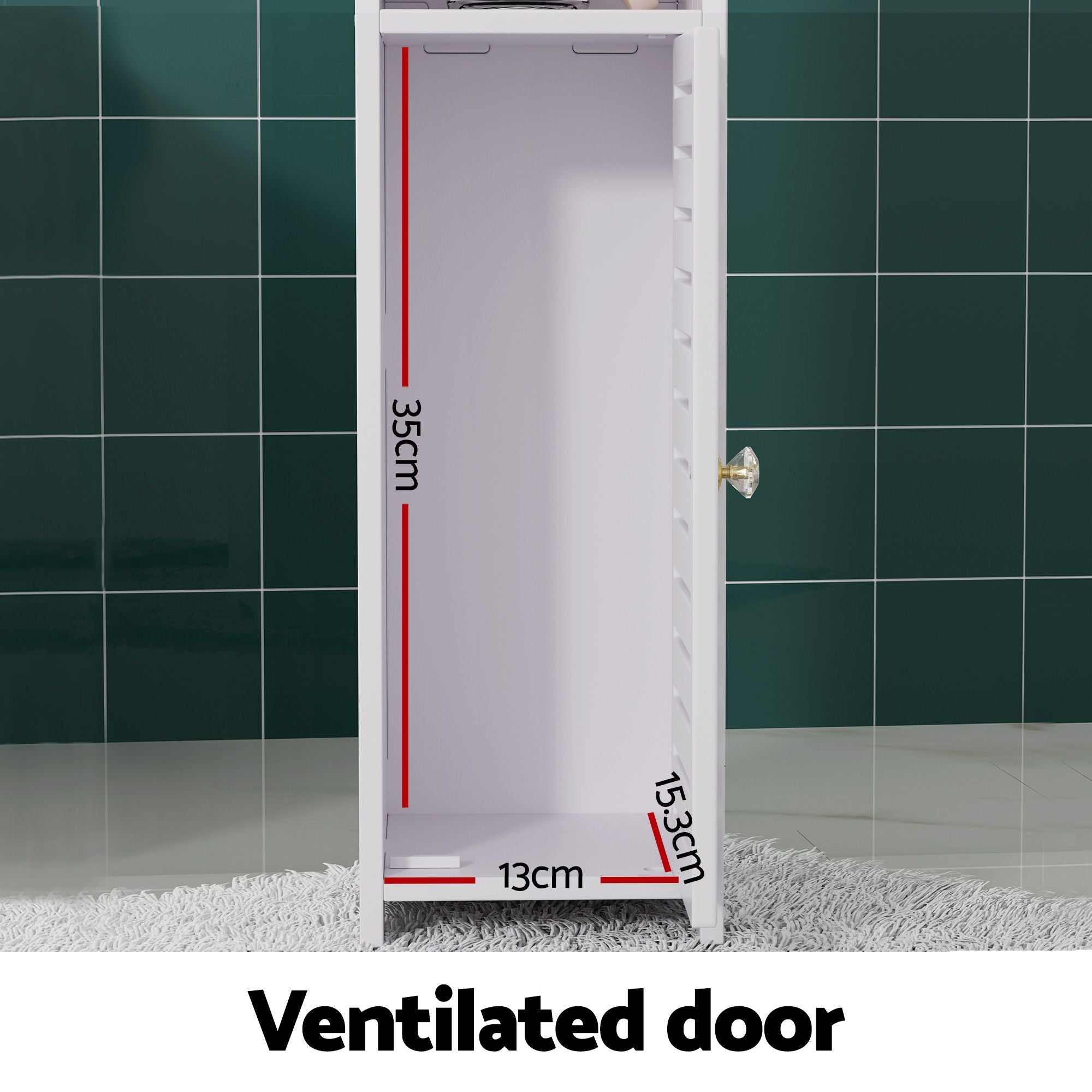 Artiss 2X Bathroom Cabinet Toilet Roll Holder 76cm DIY-BATH-LVD01-WHX2