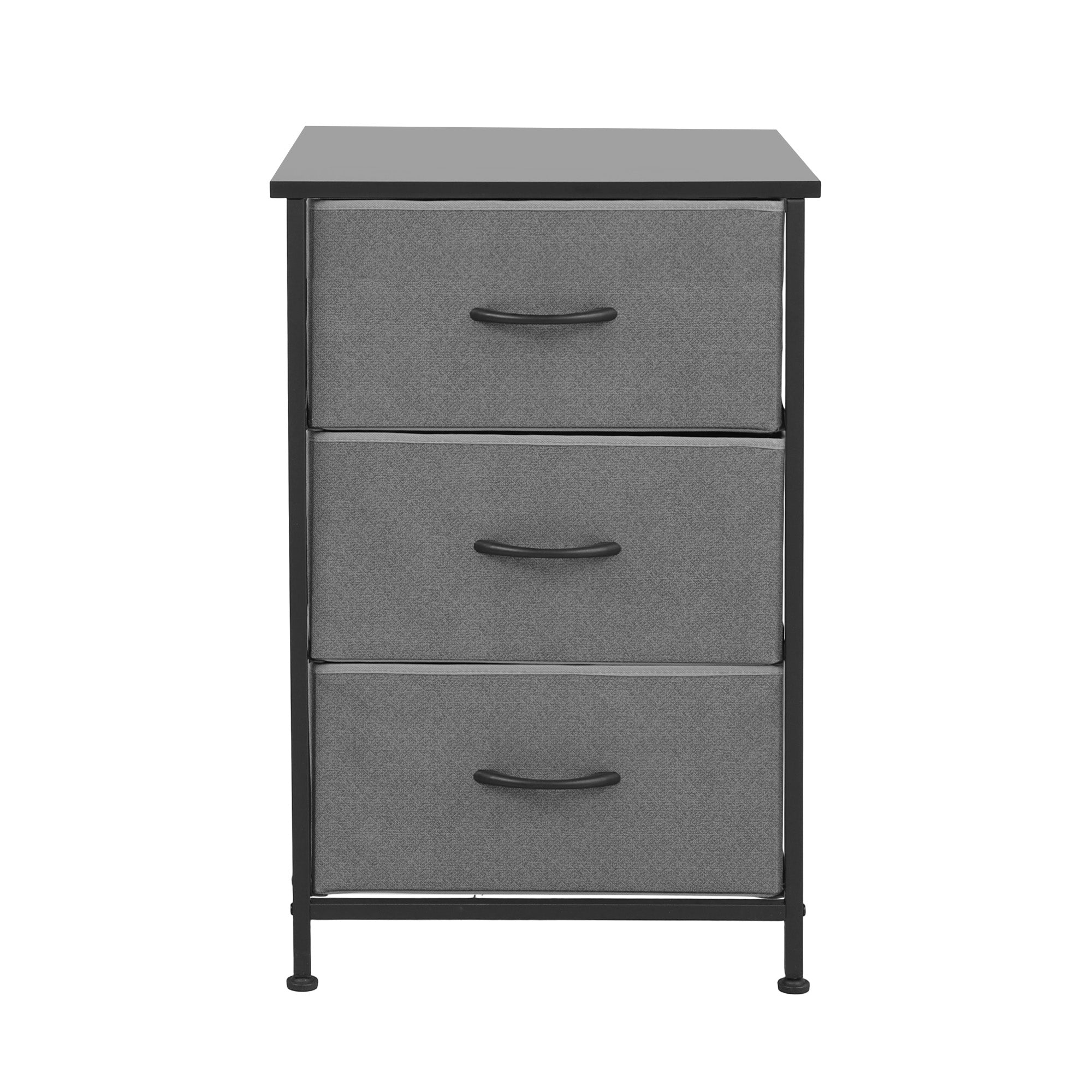 Artiss Set of 2 Chest of 3 Drawers Storage Dresser Tallboy Grey DIY-CDR-3D-GYX2