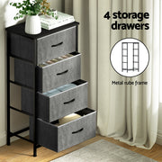 Artiss Chest of 4 Drawers Storage Dresser Tallboy Grey DIY-CDR-4D-GY