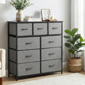 Artiss Chest of 9 Drawers Storage Dresser Tallboy Dark Grey DIY-CDR-9D-DA-GY