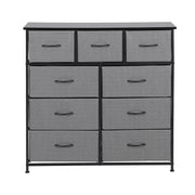 Artiss Chest of 9 Drawers Storage Dresser Tallboy Dark Grey DIY-CDR-9D-DA-GY