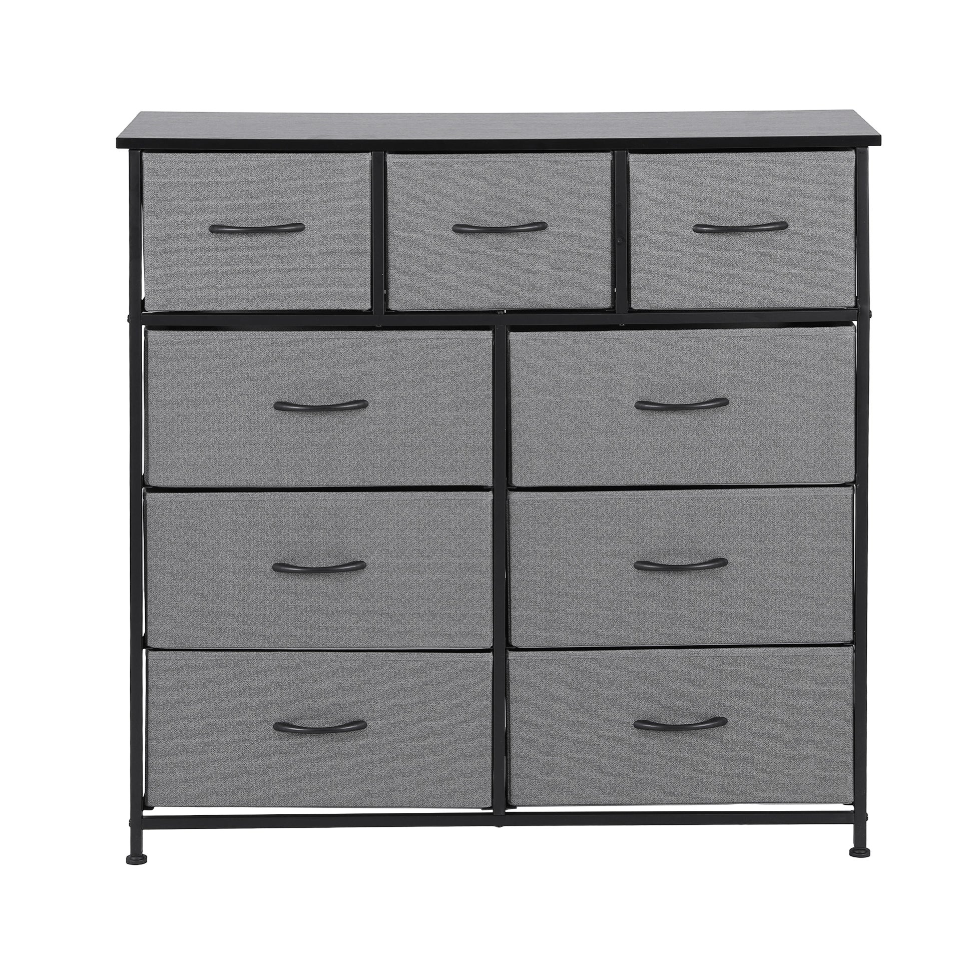 Artiss Chest of 9 Drawers Storage Dresser Tallboy Dark Grey DIY-CDR-9D-DA-GY