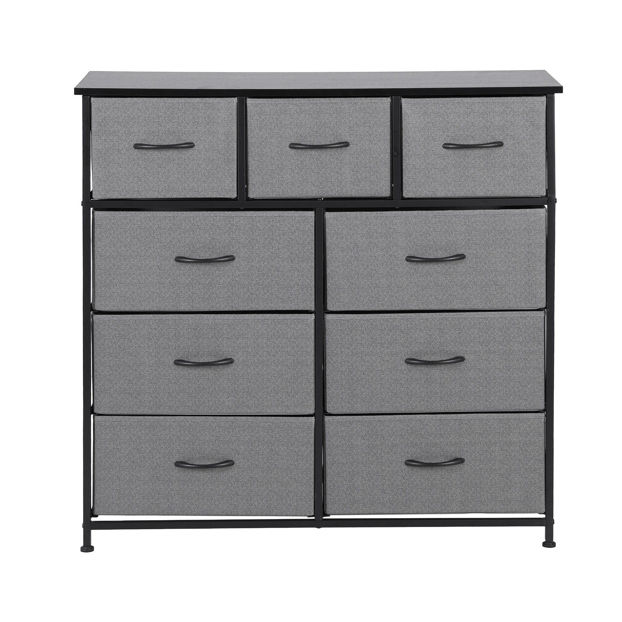 Artiss Chest of 9 Drawers Storage Dresser Tallboy Dark Grey DIY-CDR-9D-DA-GY