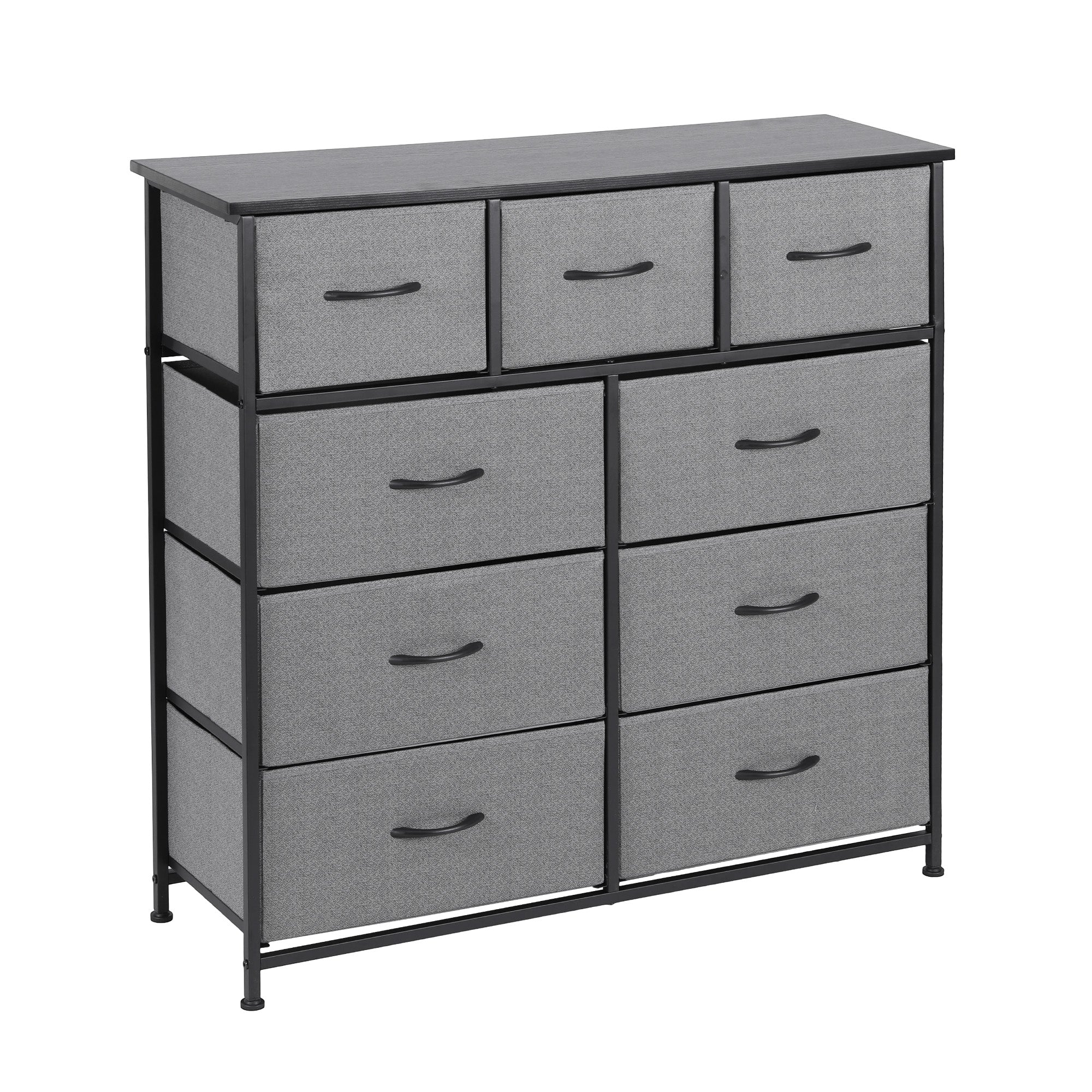 Artiss Chest of 9 Drawers Storage Dresser Tallboy Dark Grey DIY-CDR-9D-DA-GY