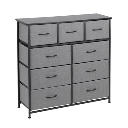 Artiss Chest of 9 Drawers Storage Dresser Tallboy Dark Grey DIY-CDR-9D-DA-GY
