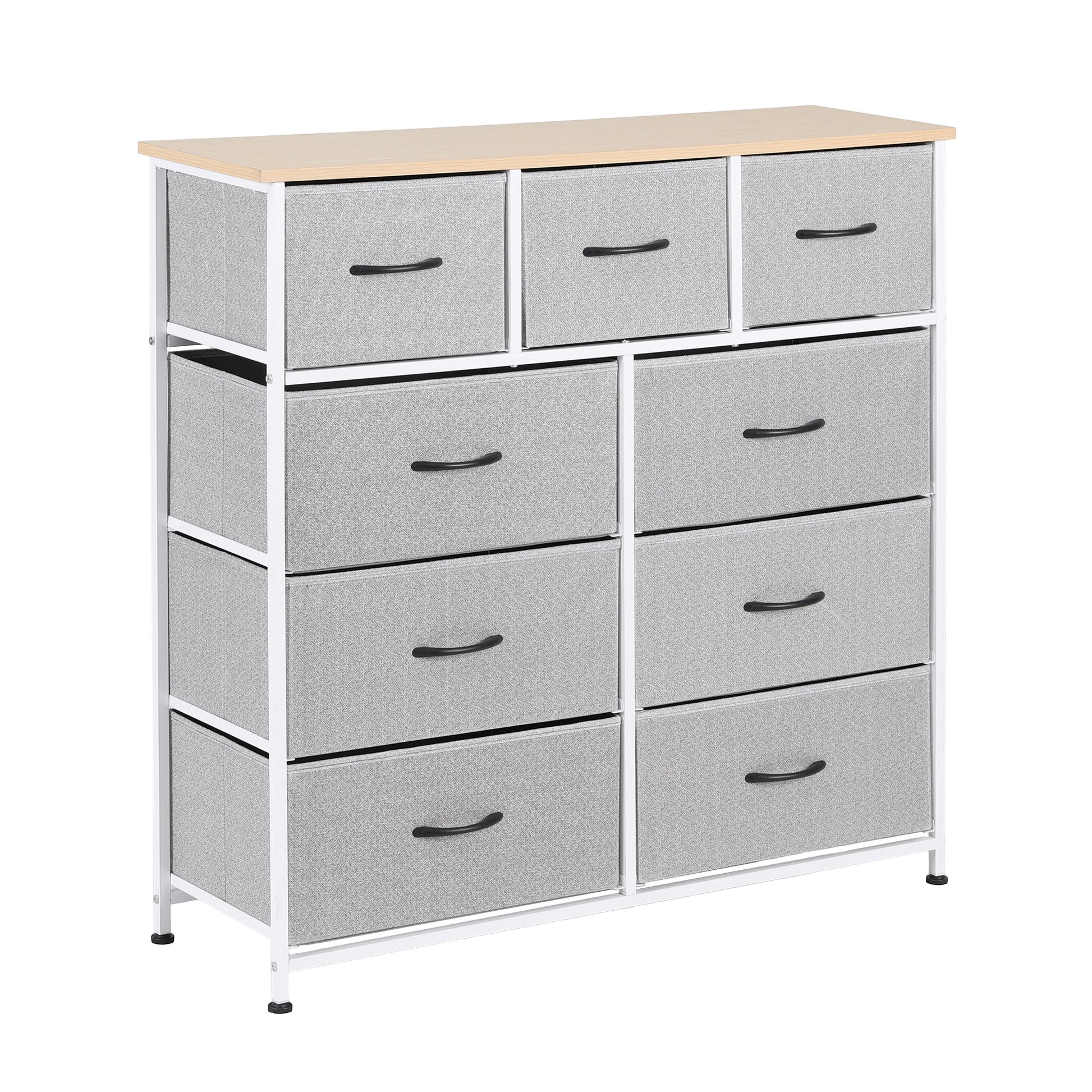 Artiss Chest of 9 Drawers Storage Dresser Tallboy Light Grey DIY-CDR-9D-LI-GY