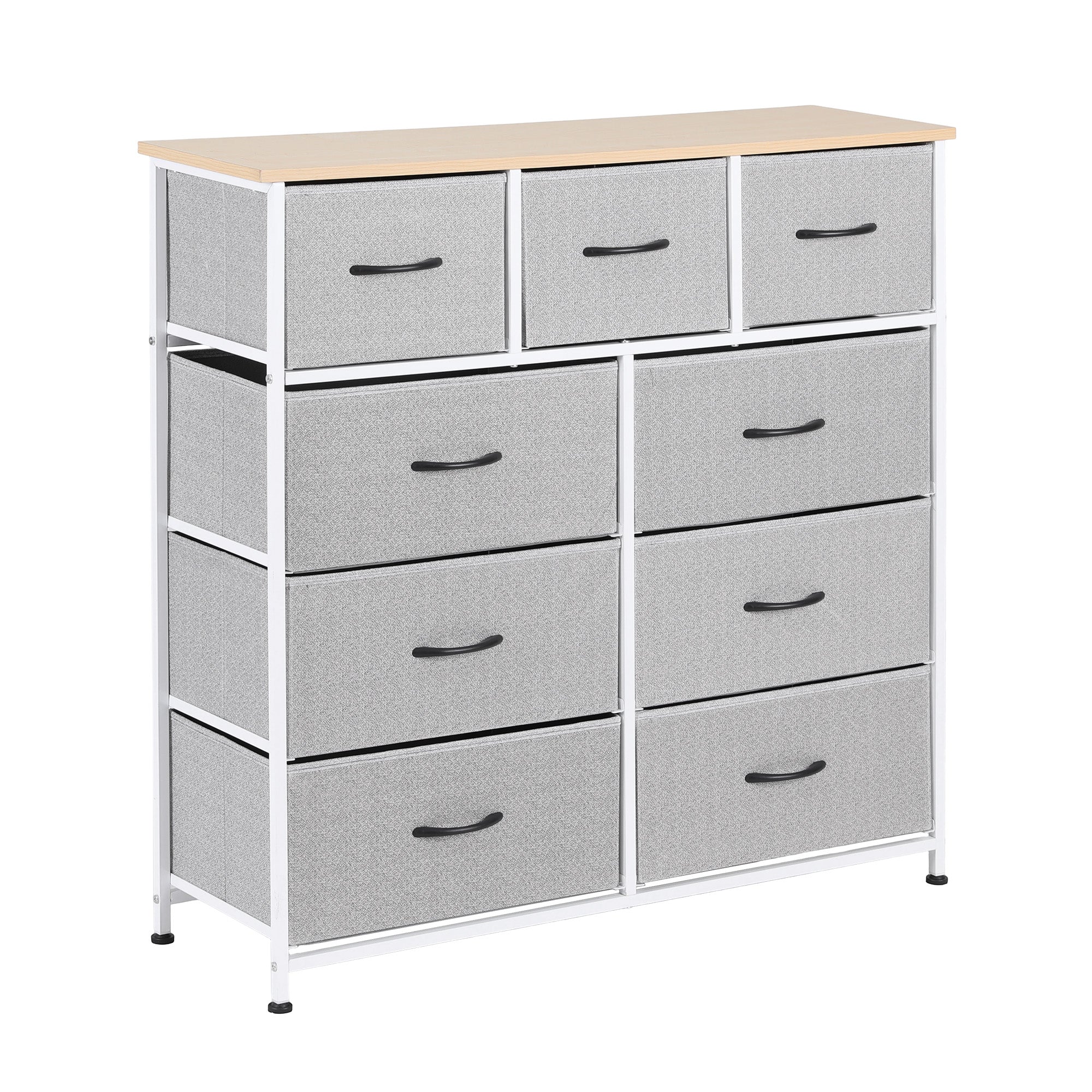 Artiss Chest of 9 Drawers Storage Dresser Tallboy Light Grey DIY-CDR-9D-LI-GY