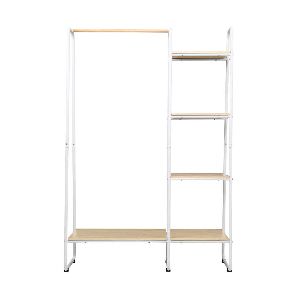 Artiss Wardrobe Clothes Rack Airer Coat Stand 150cm DIY-CR-12-2MT-WH