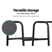 Artiss Wardrobe Clothes Rack Airer Coat Stand Closet 150cm DIY-CR-257M-BK