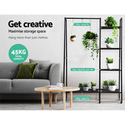 Artiss Wardrobe Clothes Rack Airer Coat Stand Closet 150cm DIY-CR-257M-BK