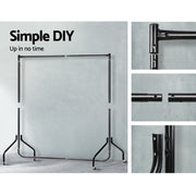 Artiss Clothes Rack Airer Coat Stand 6FT Rail Wheels DIY-CR-605-BK