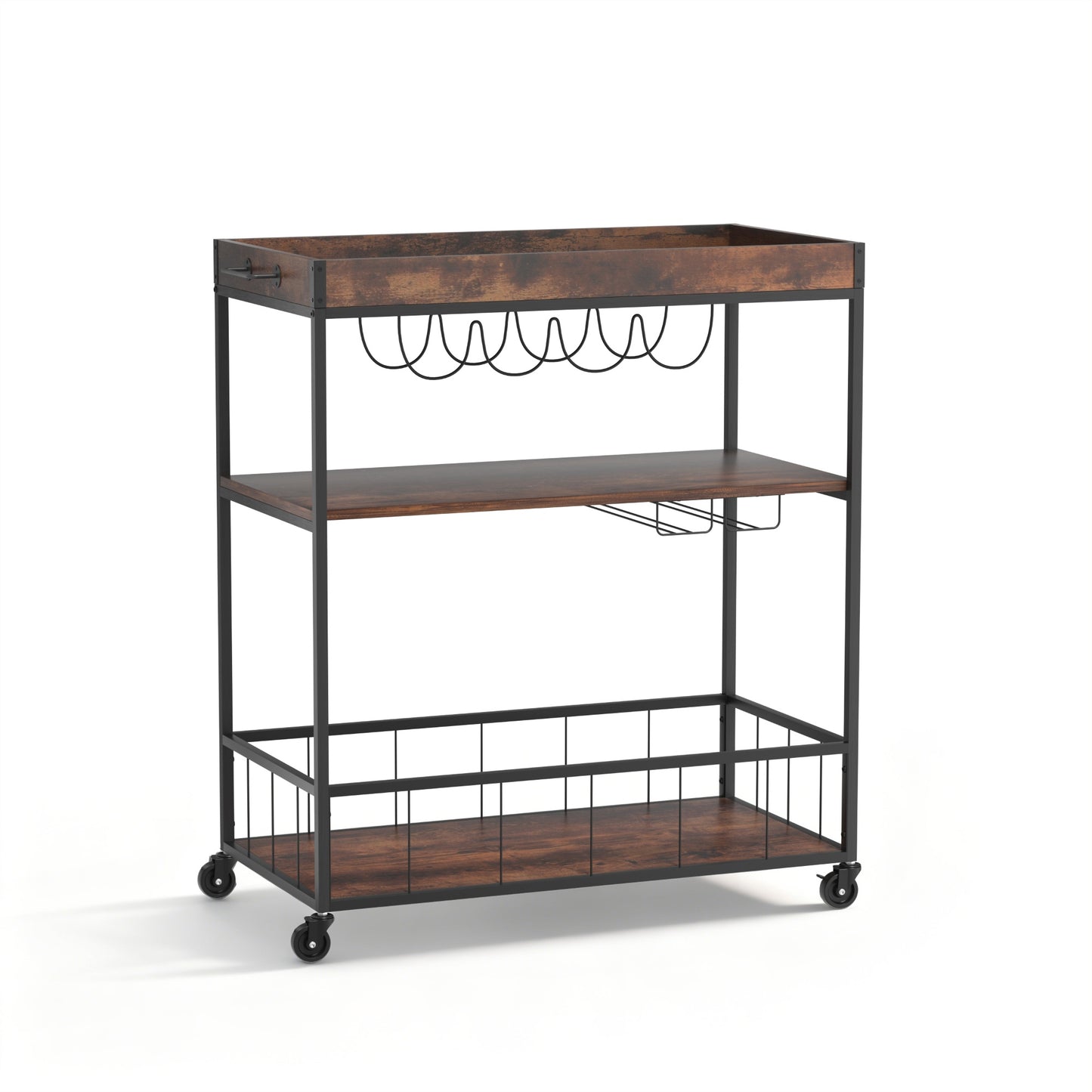 Artiss Kitchen Island Rolling Serving Cart DIY-KI-02-WAL