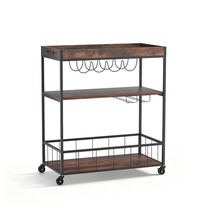 Artiss Kitchen Island Rolling Serving Cart DIY-KI-02-WAL